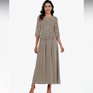 Lrhneeior Chiffon Mother of The Bride Dress